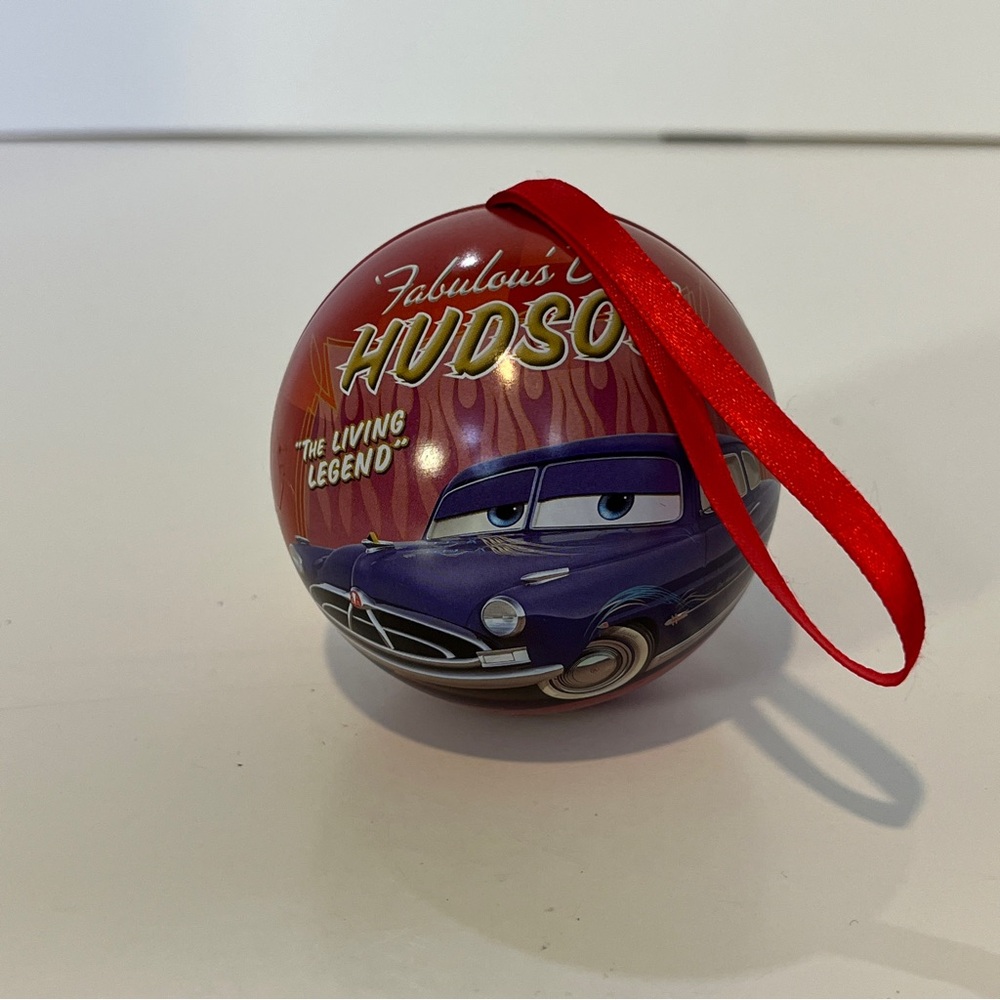 Disney Cars Christmas Tree Ornament Lightening McQueen & Doc Hudson Holder Pixar
